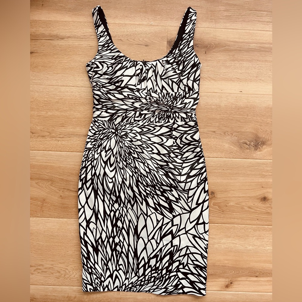 Black and White Patterned Dress